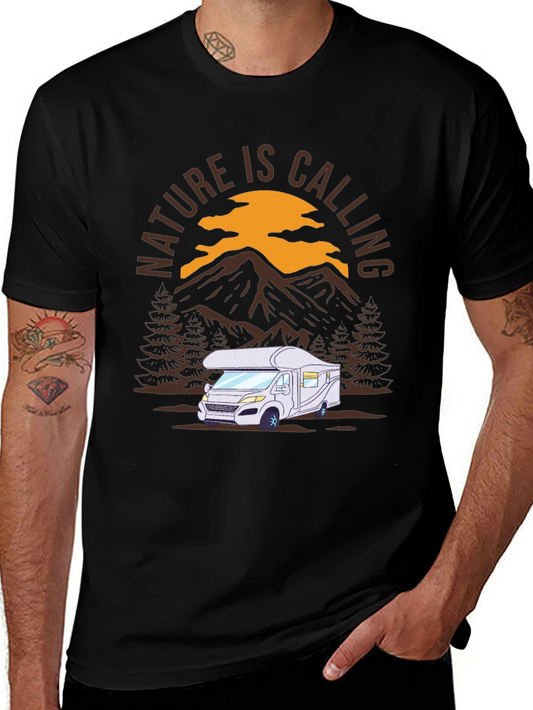 Nature is Calling T-Shirt - RV Camper Adventure Tee