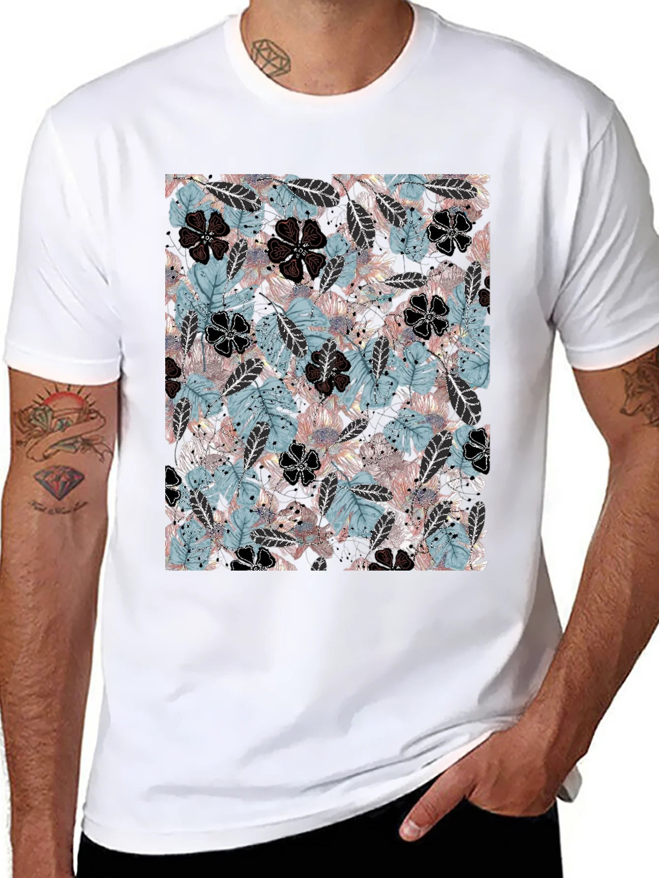Tropical Floral Print T-Shirt