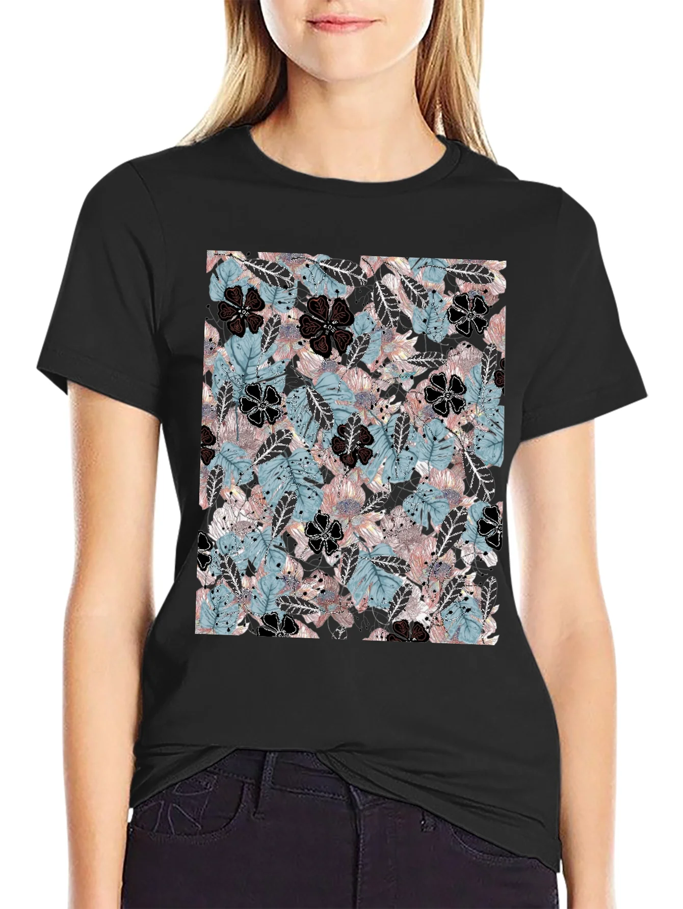 Tropical Floral Print T-Shirt