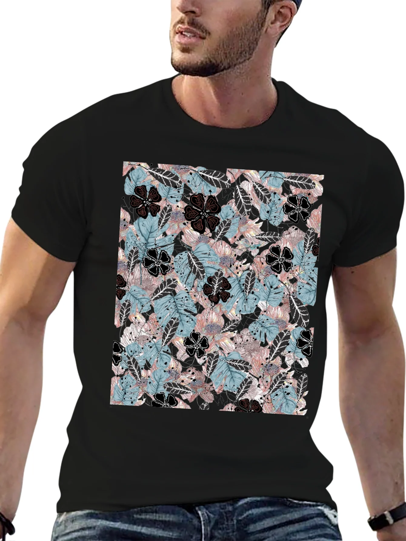 Tropical Floral Print T-Shirt