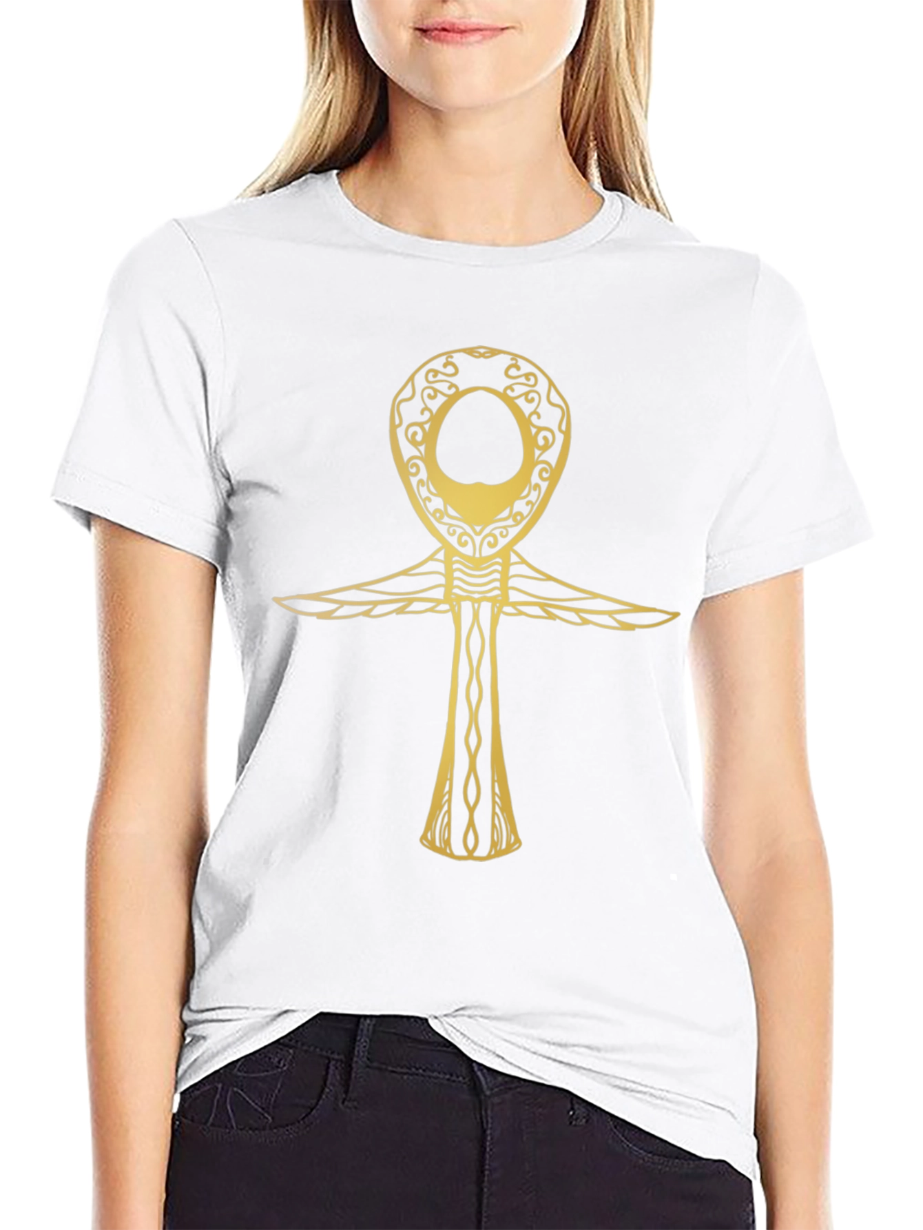 Golden Ankh T-Shirt - Egyptian Symbol of Life