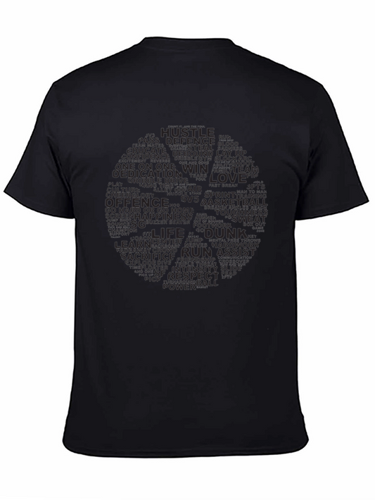 Basketball Word Cloud T-Shirt - Motivational Design