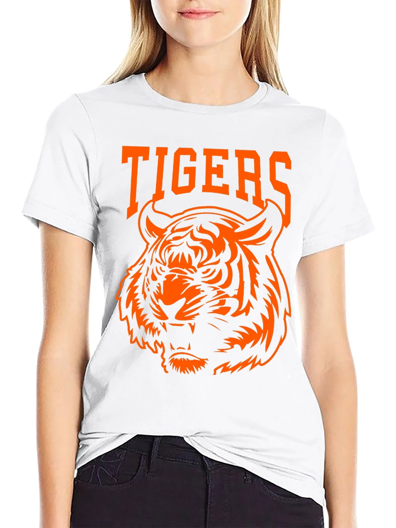 Tigers Graphic Tee - Bold Orange Design
