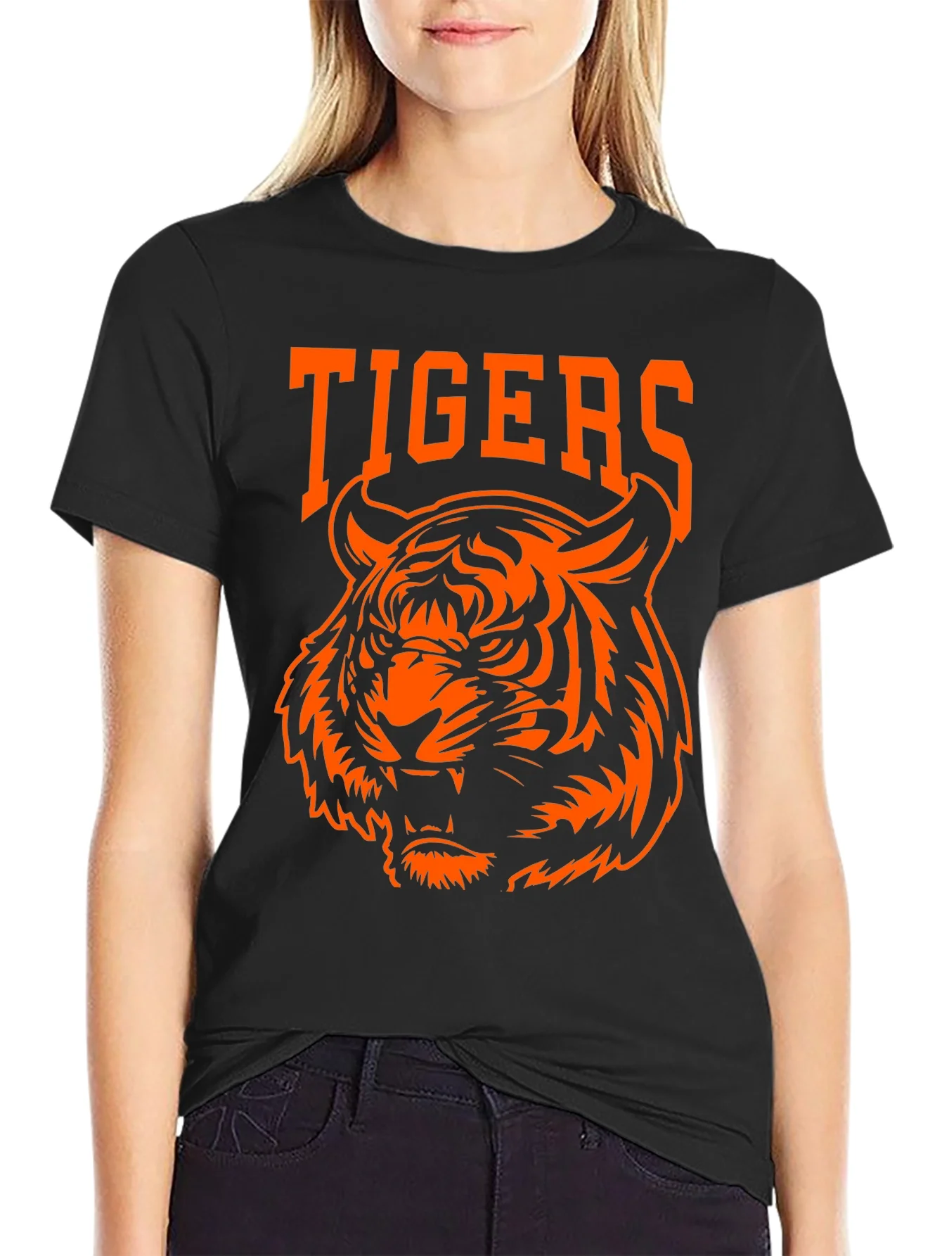 Tigers Graphic Tee - Bold Orange Design