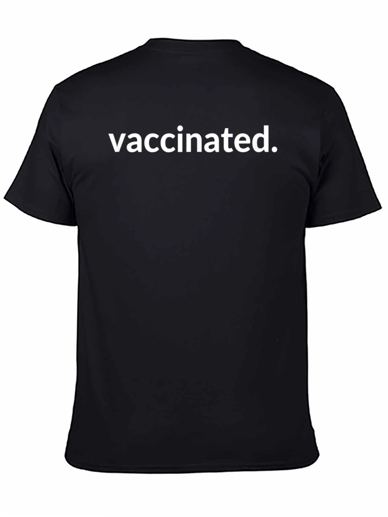 Vaccinated T-Shirt - Black Classic Fit