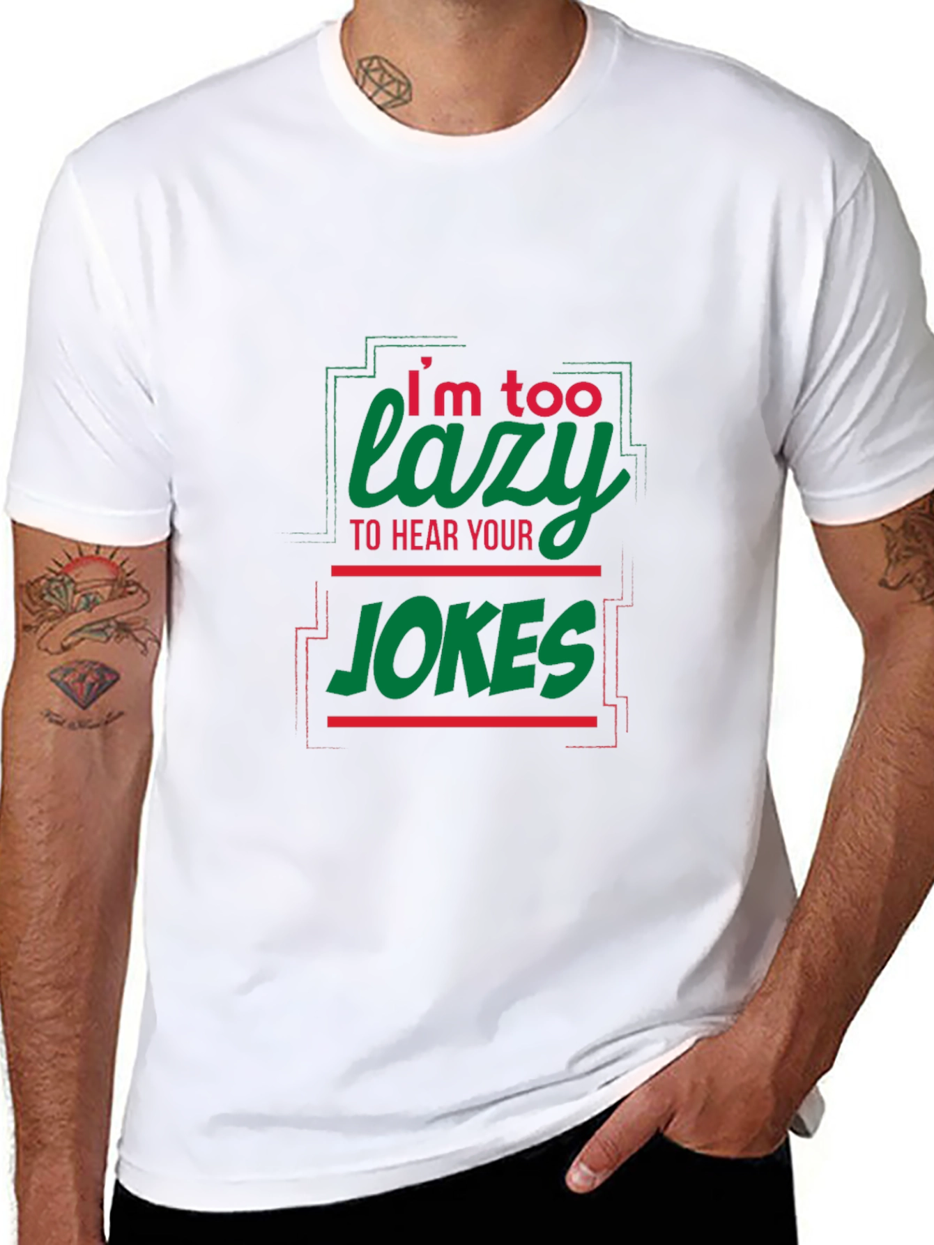 Lazy Jokes Graphic Tee - Black