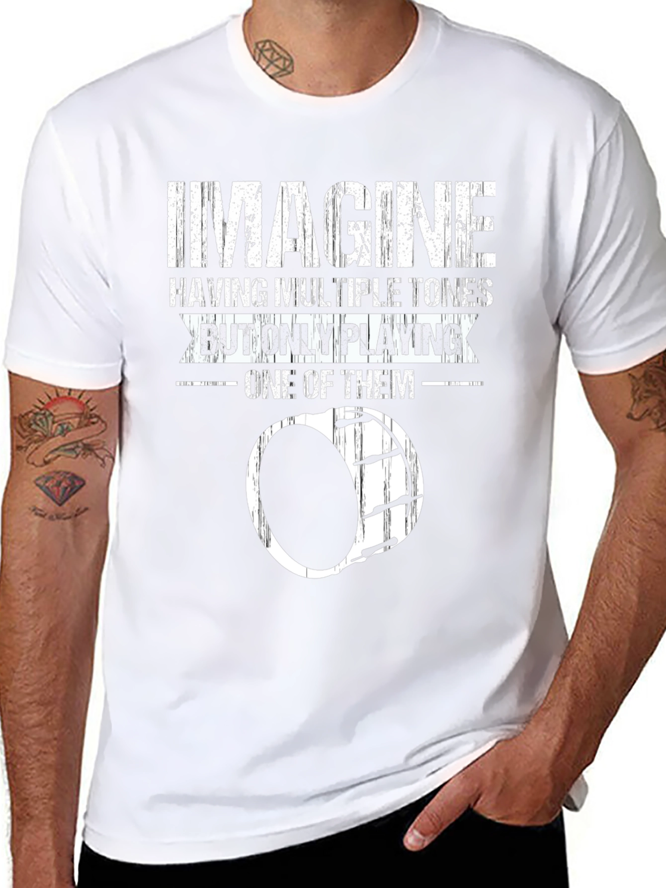Imagine Drummer Joke T-Shirt - Percussionist Humor Tee