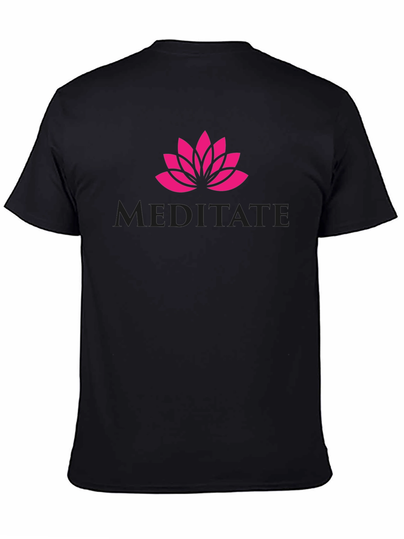 Meditate Lotus Flower Graphic Tee - Relaxed Fit