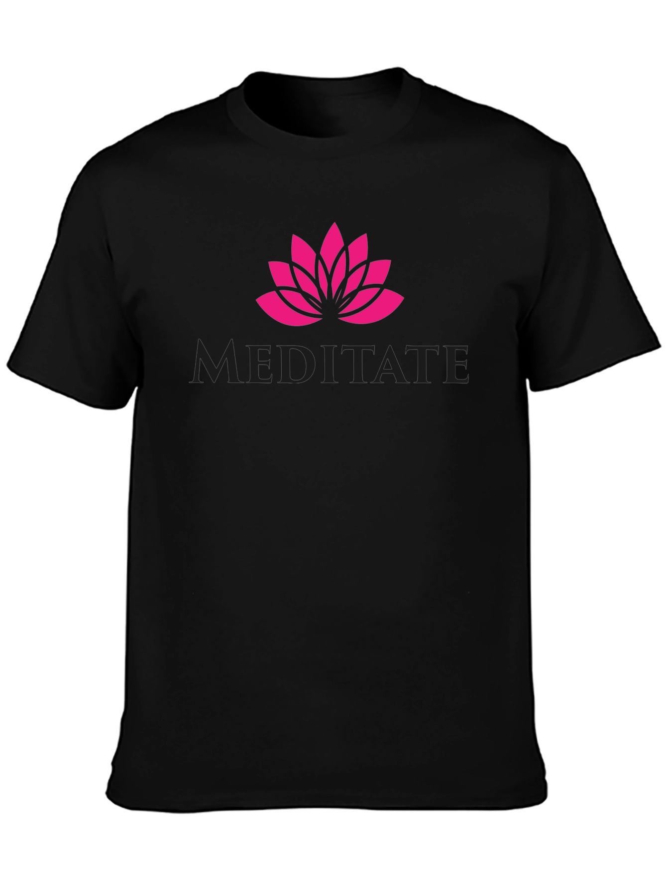 Meditate Lotus Flower Graphic Tee - Relaxed Fit