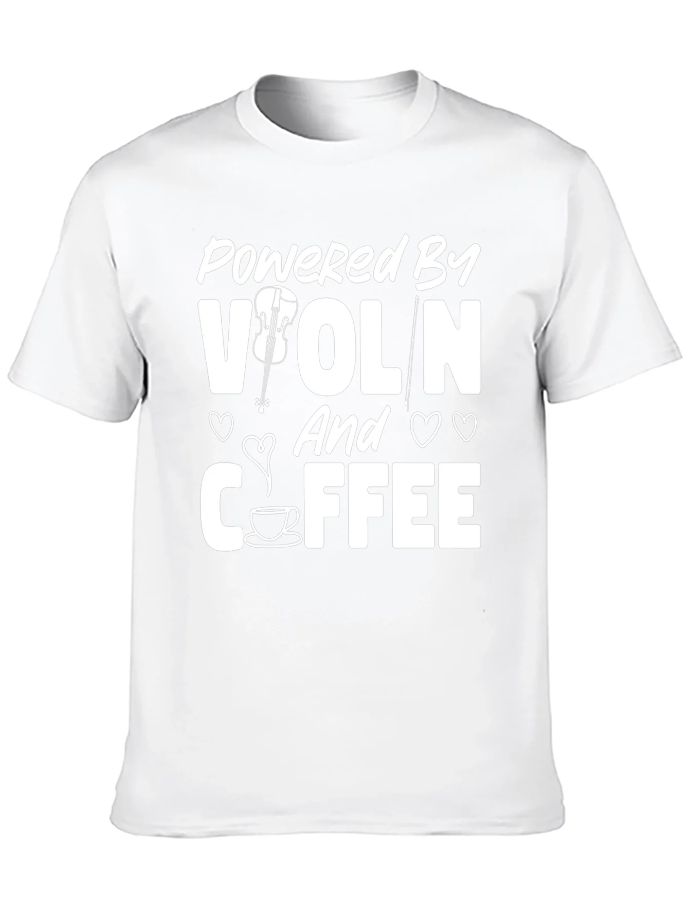Powered by Violin & Coffee Black T-Shirt