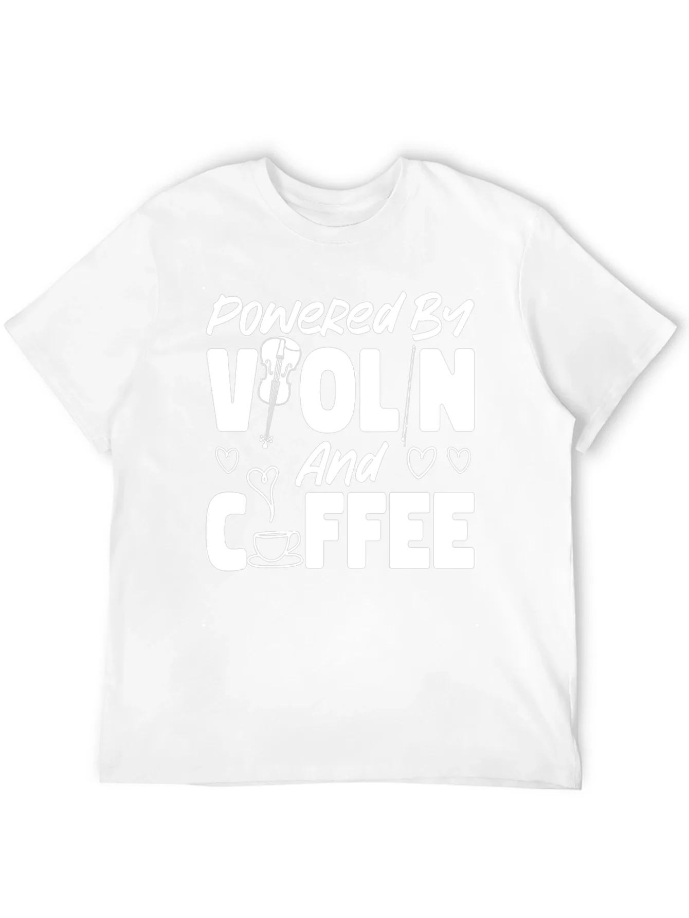 Powered by Violin & Coffee Black T-Shirt