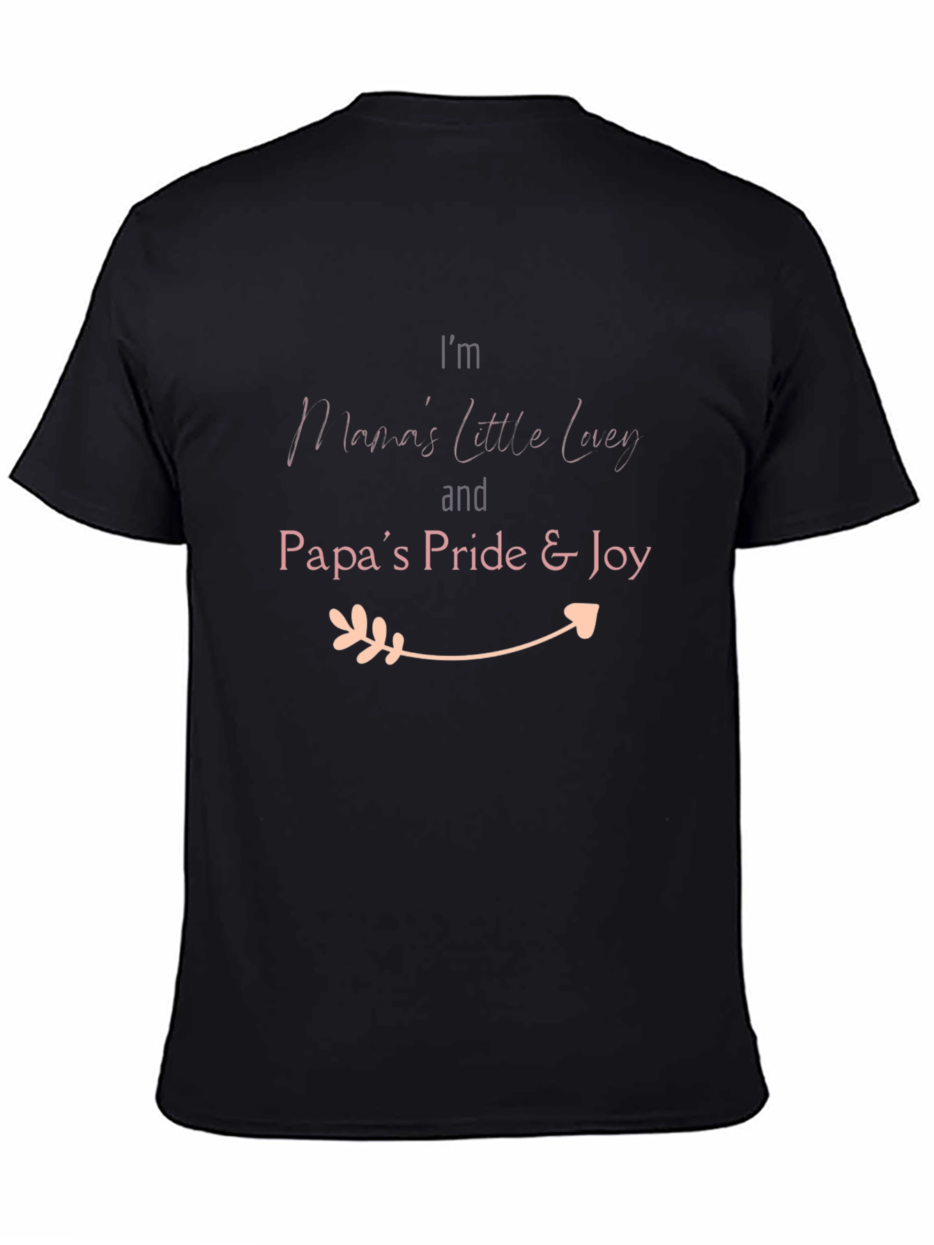 Mamas Little Lucy & Papas Pride Black T-Shirt