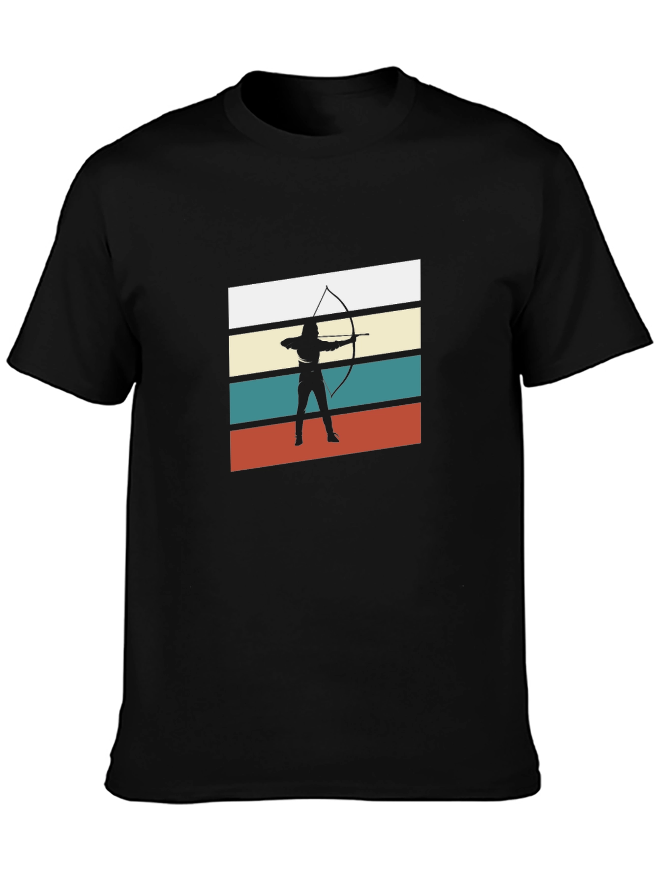 Archery Retro T-Shirt - Black Cotton Tee