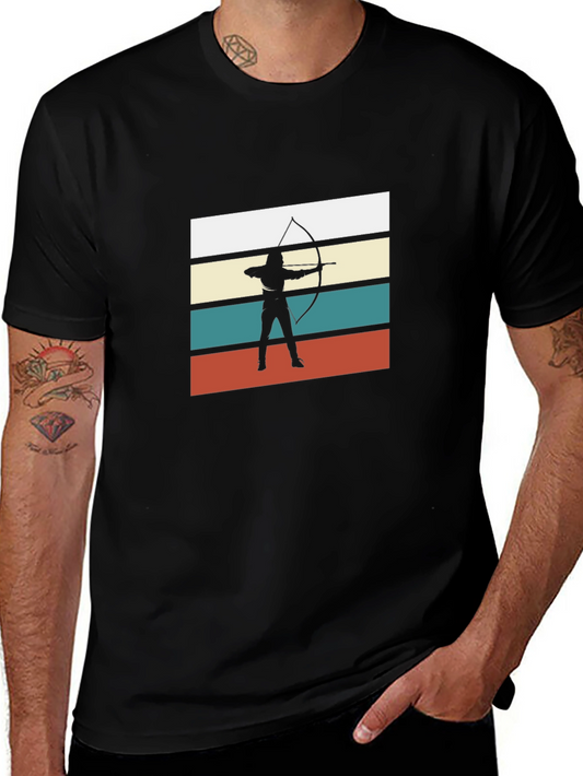 Archery Retro T-Shirt - Black Cotton Tee