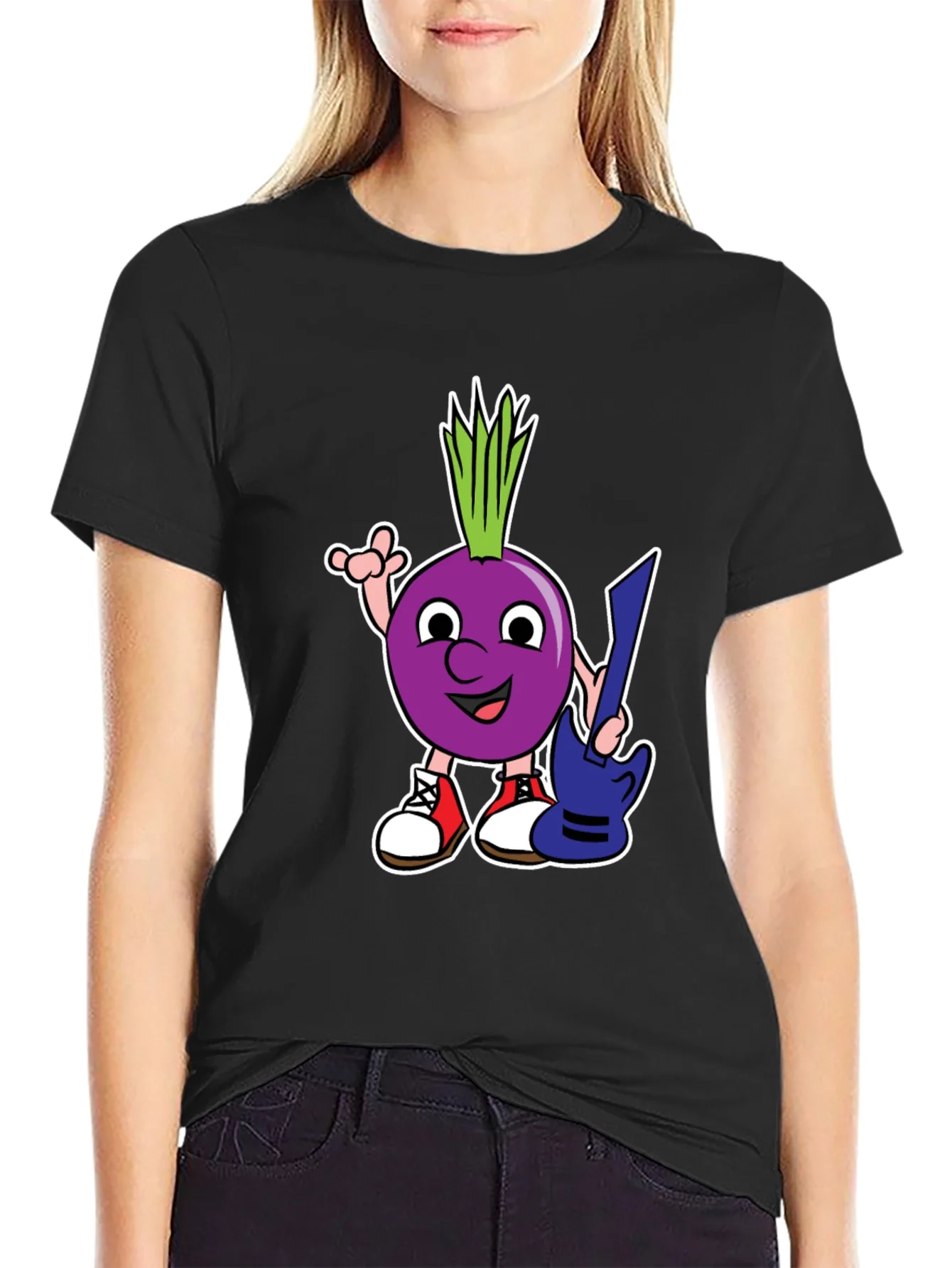 Cartoon Onion Guitarist T-Shirt