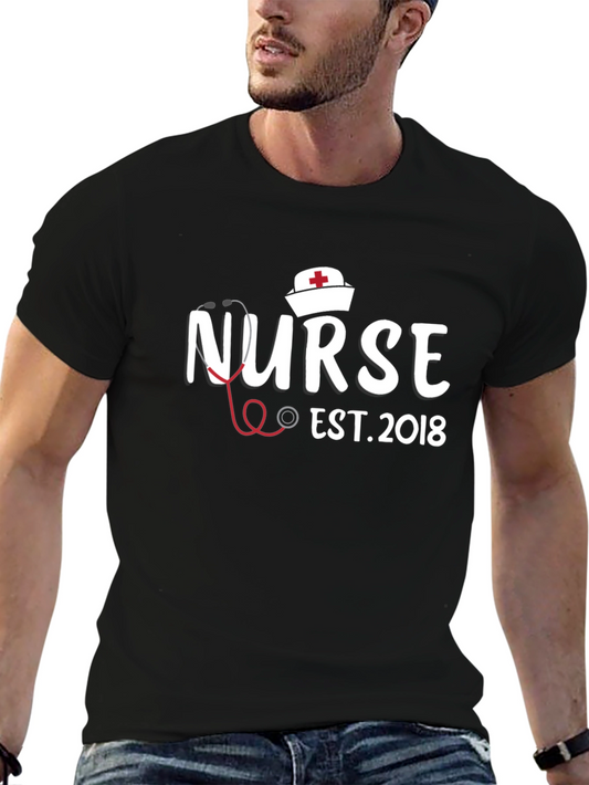 Nurse Est. 2018 Graphic Tee - Black