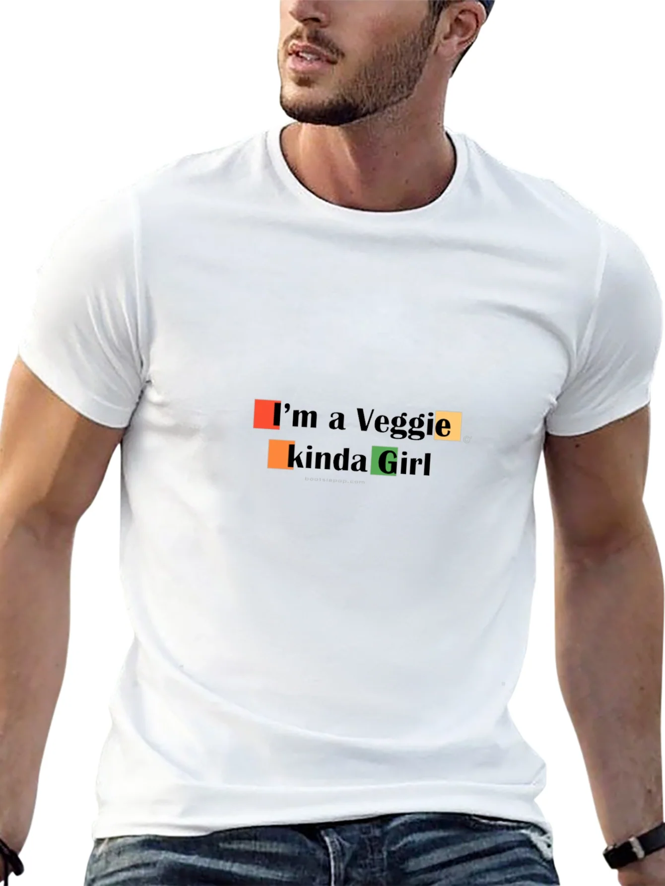 Veggie Girl Graphic Tee - Black Casual Fit T-Shirt