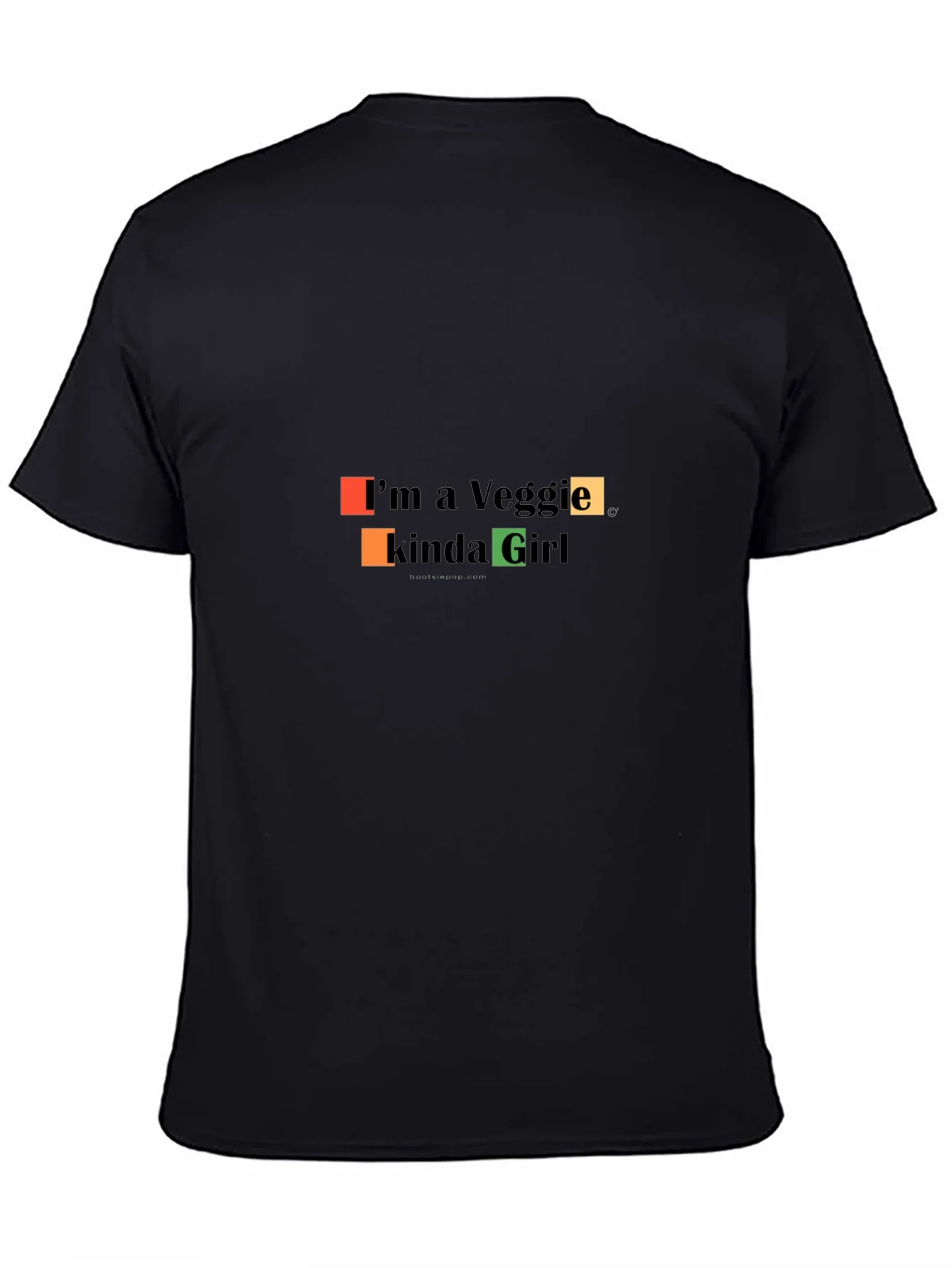 Veggie Girl Graphic Tee - Black Casual Fit T-Shirt