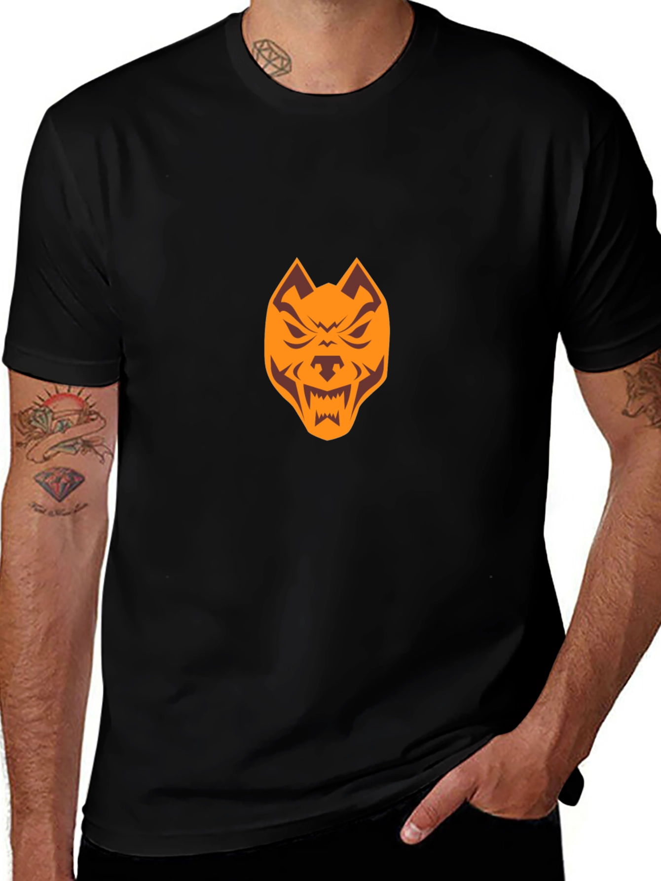Mens Black Pitbull Graphic Tee
