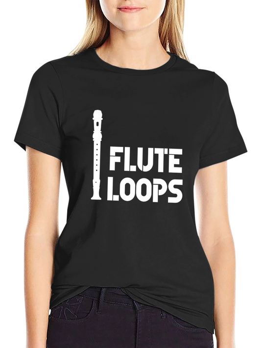 Flute Loops Graphic Tee - Music Lover T-Shirt