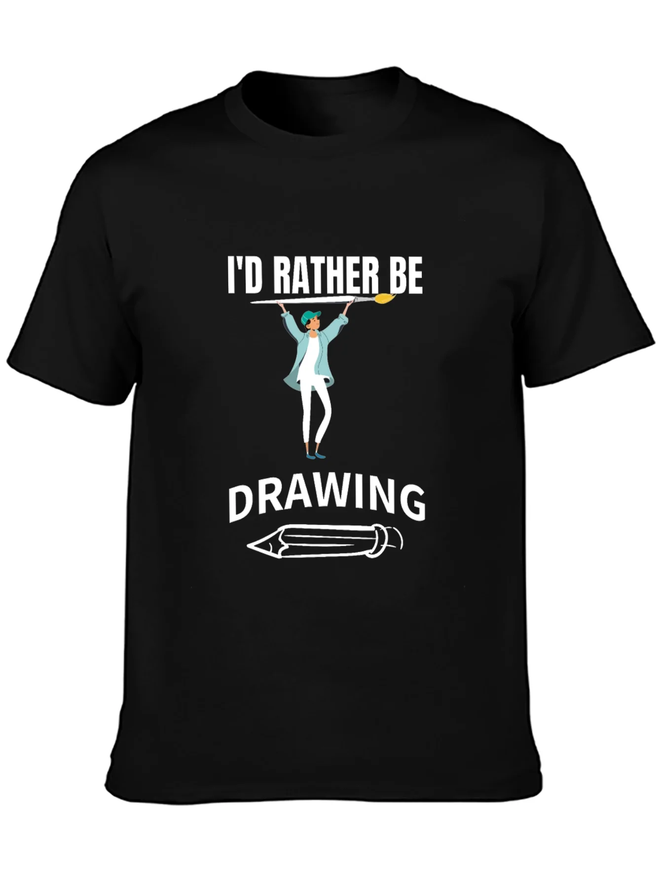 Id Rather Be Drawing T-Shirt