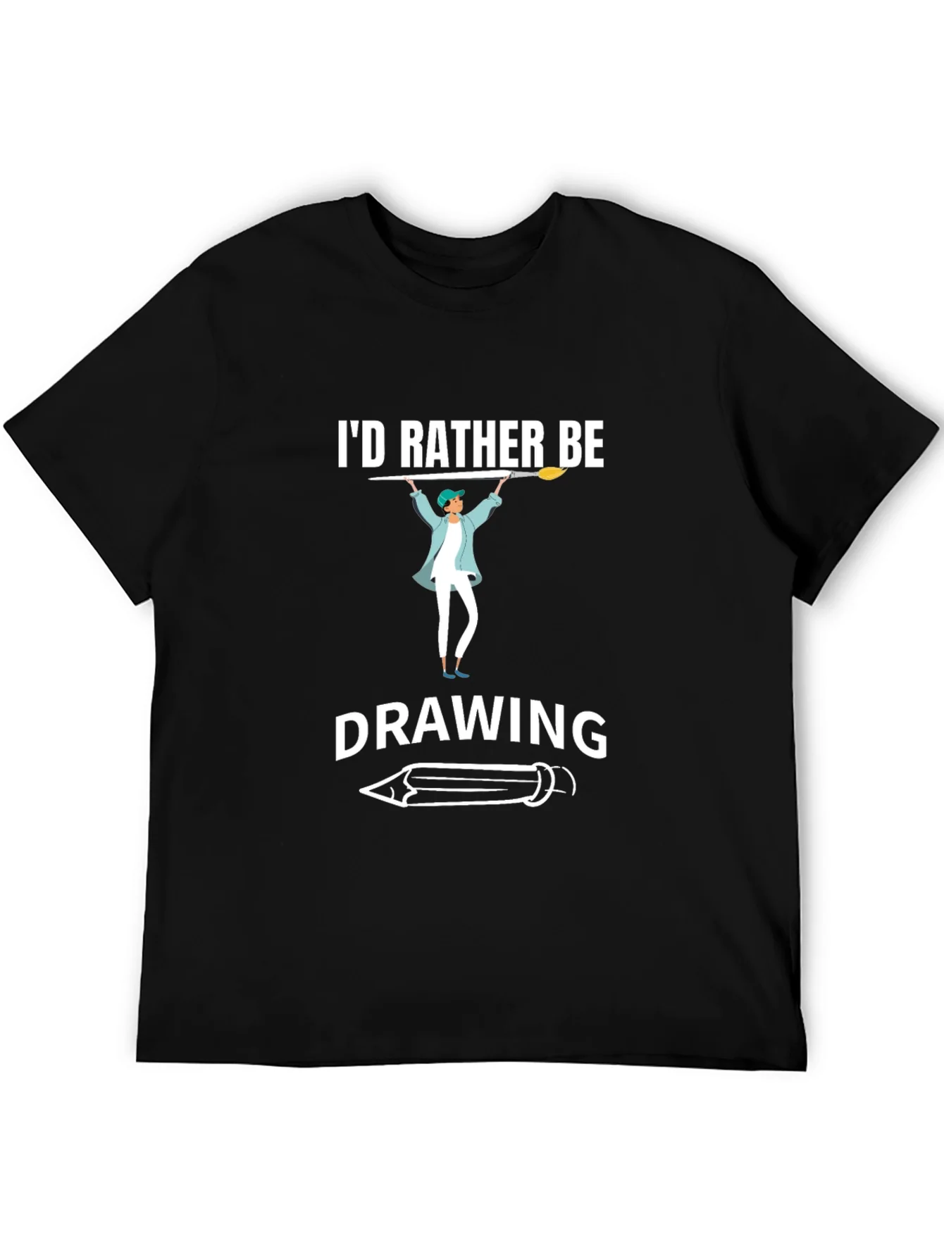 Id Rather Be Drawing T-Shirt