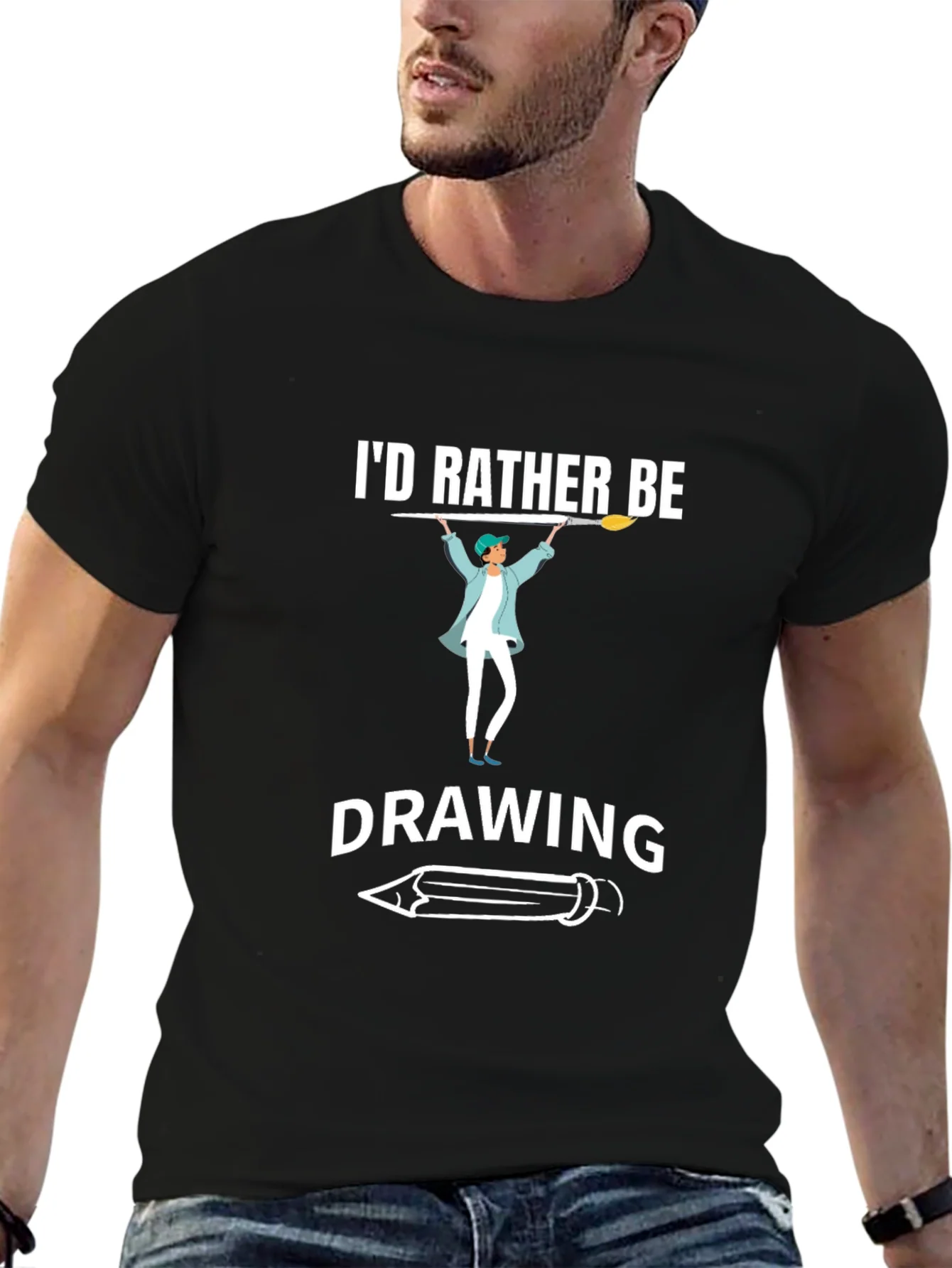 Id Rather Be Drawing T-Shirt