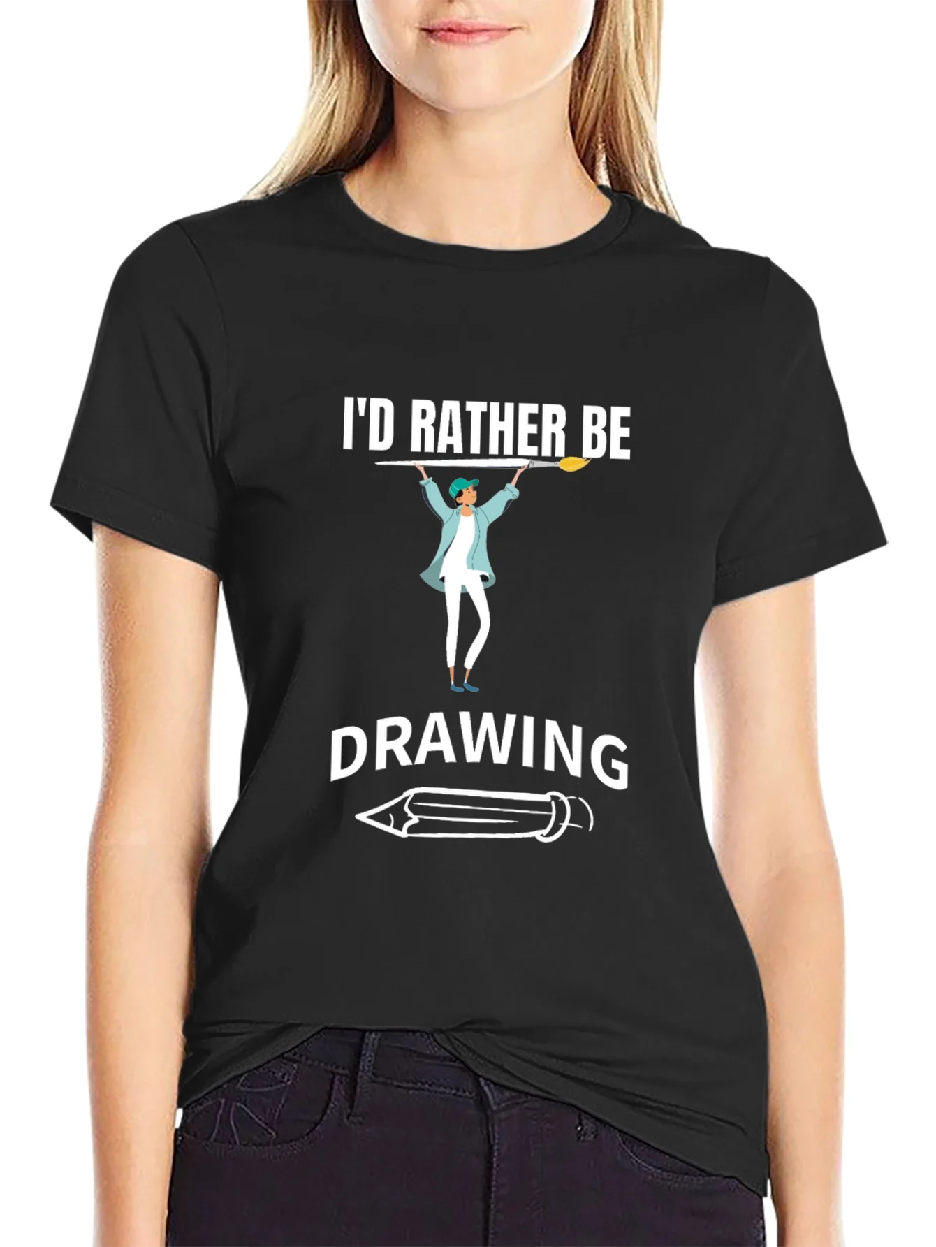 Id Rather Be Drawing T-Shirt