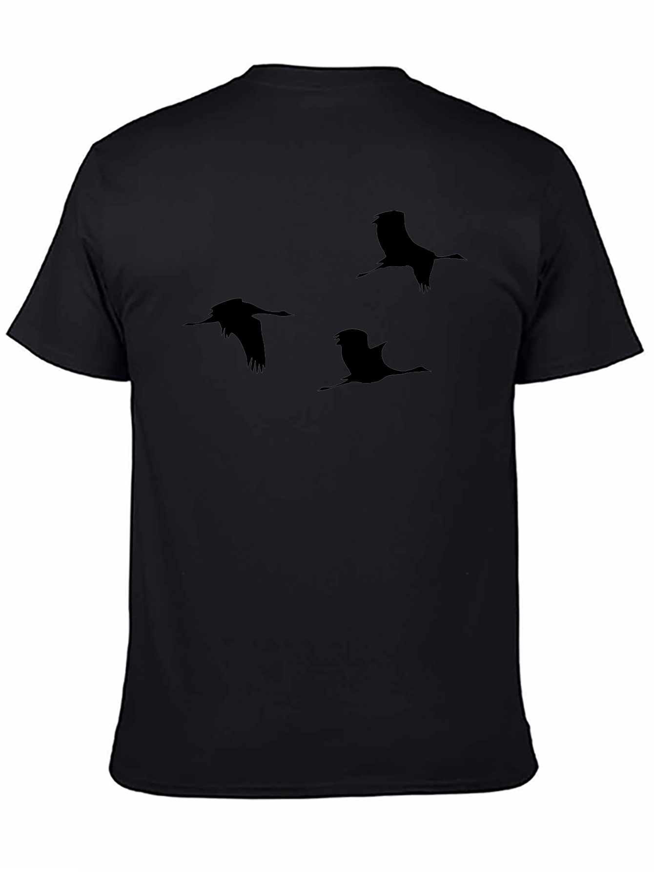 Black Crane Silhouette T-Shirt