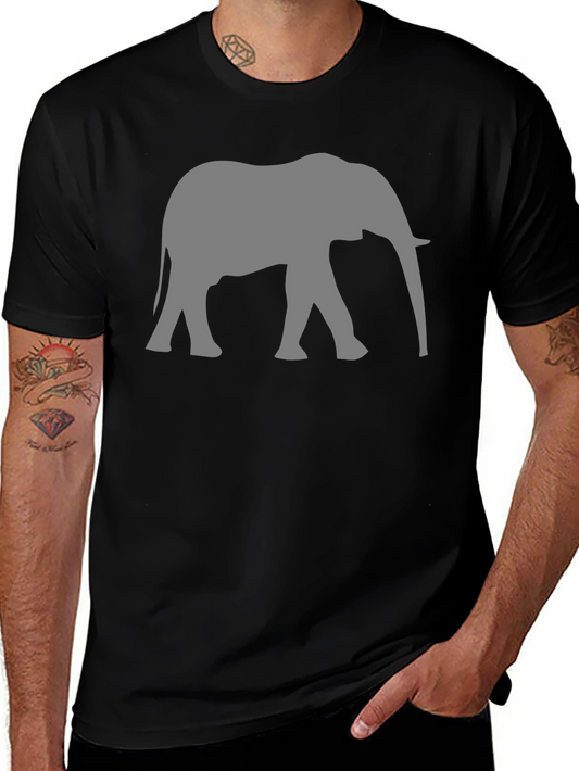 Elephant Graphic Tee - Black Cotton Comfort
