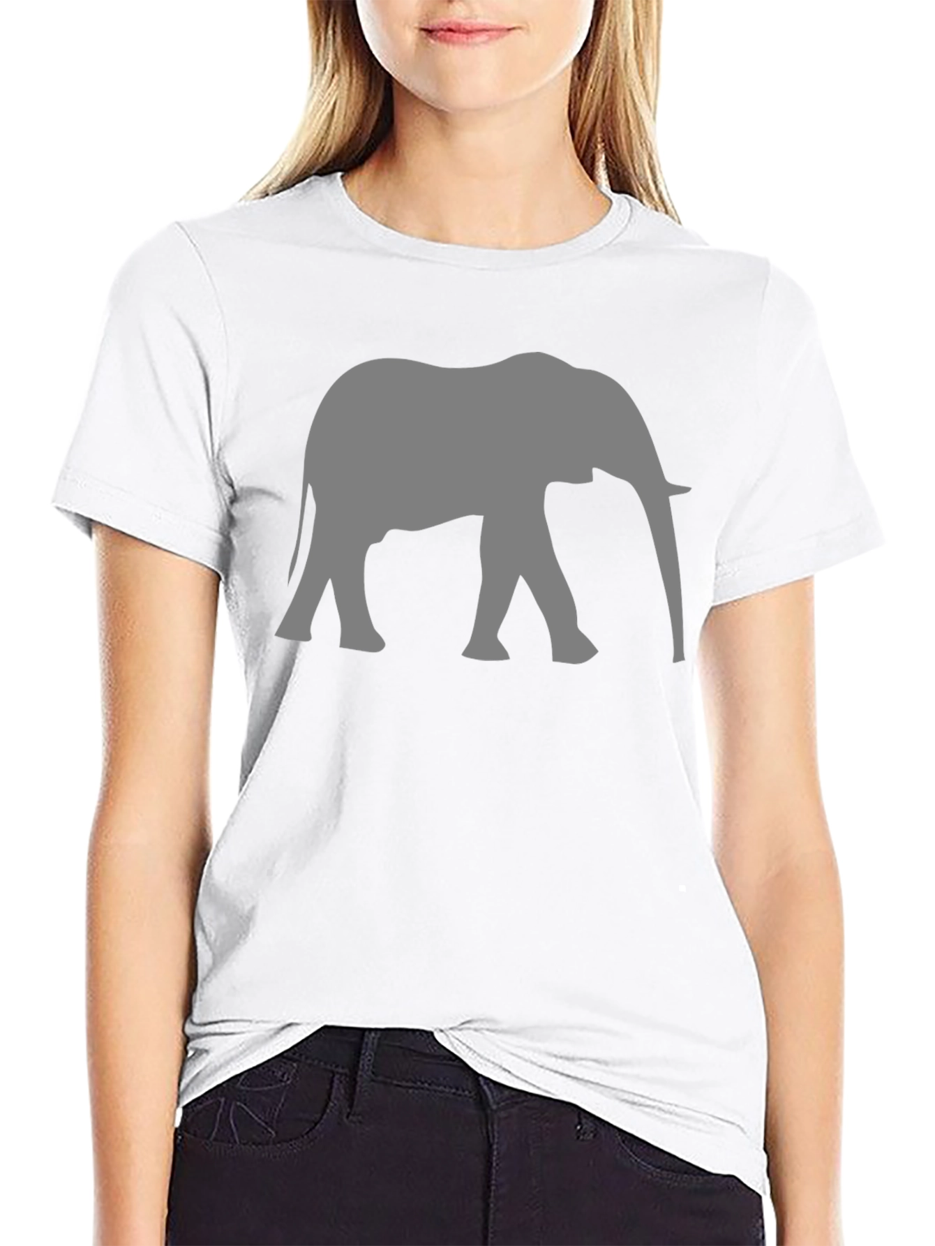 Elephant Graphic Tee - Black Cotton Comfort