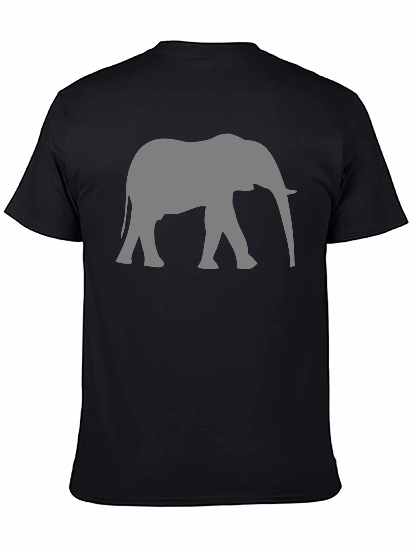 Elephant Graphic Tee - Black Cotton Comfort