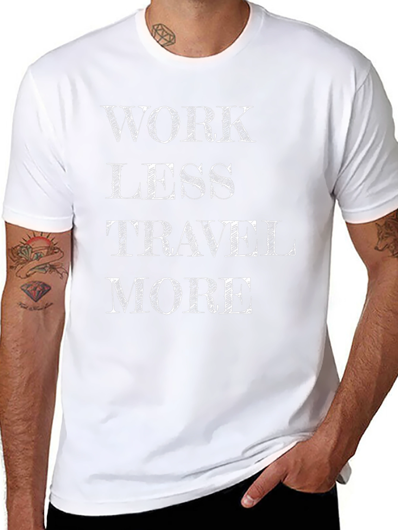 Work Less Travel More Graphic Tee