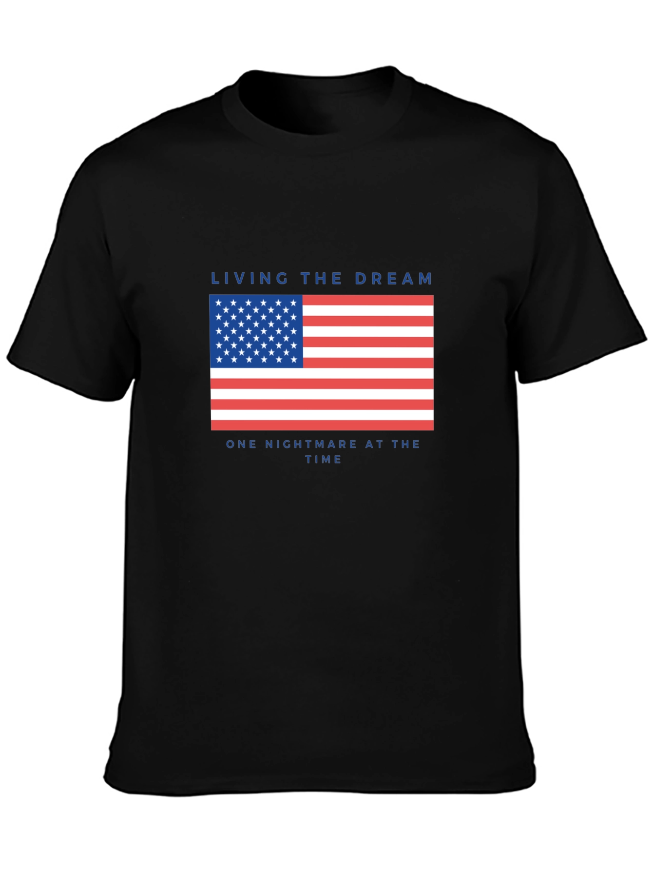 Living the Dream USA Flag Graphic T-Shirt