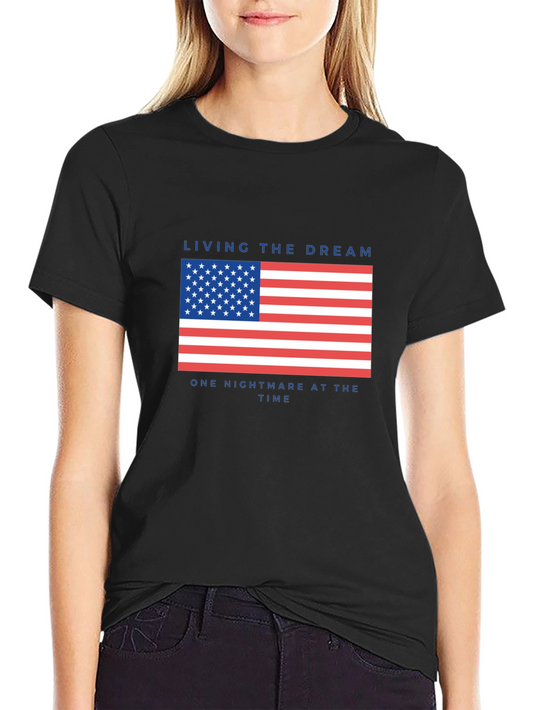 Living the Dream USA Flag Graphic T-Shirt