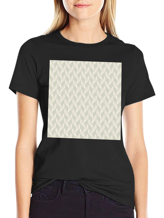 Patterned Casual Black Tee
