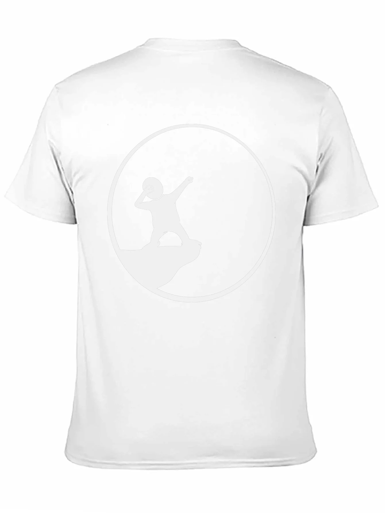 Silhouette Throwing Rocks T-Shirt - Black