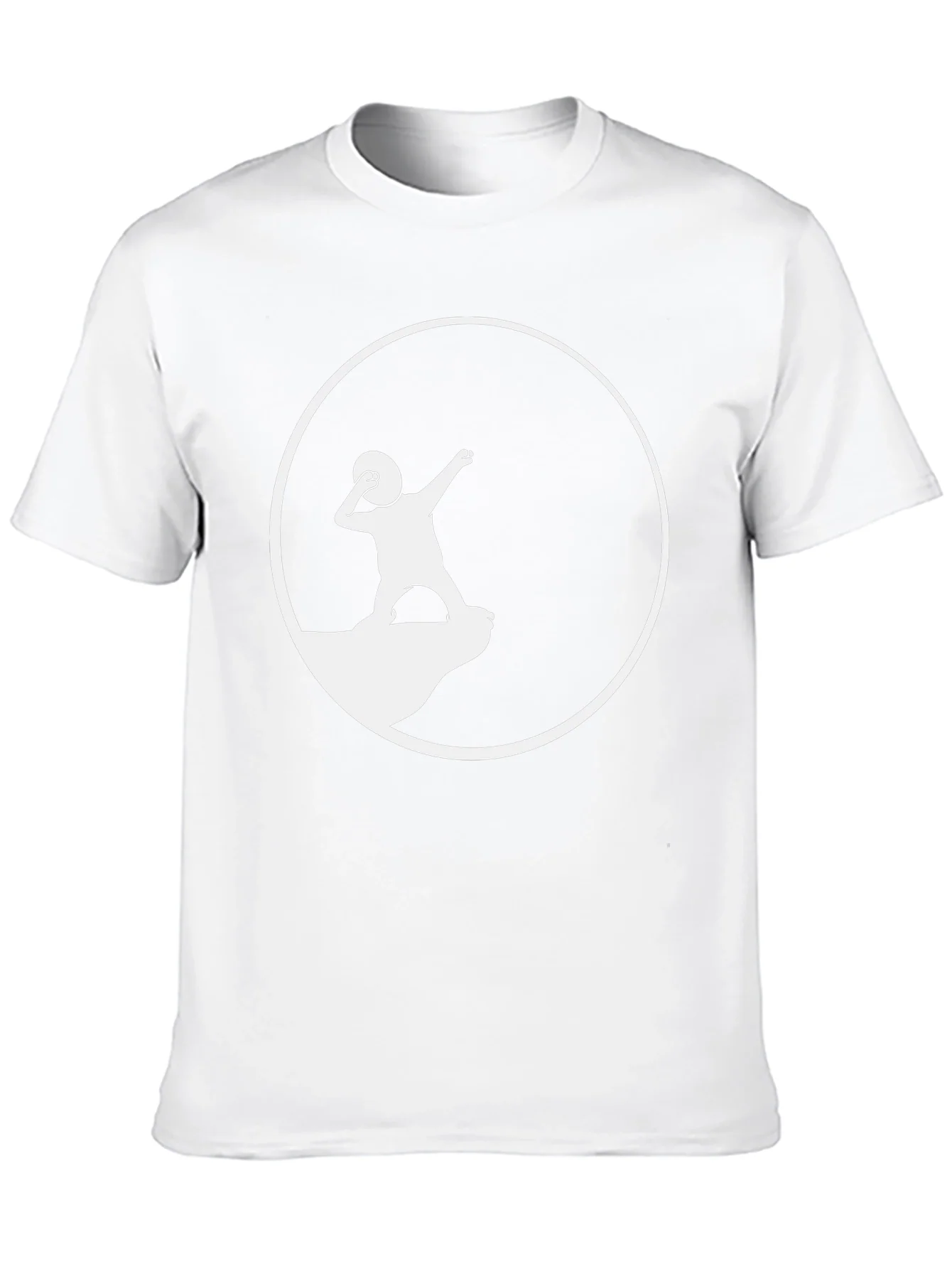 Silhouette Throwing Rocks T-Shirt - Black