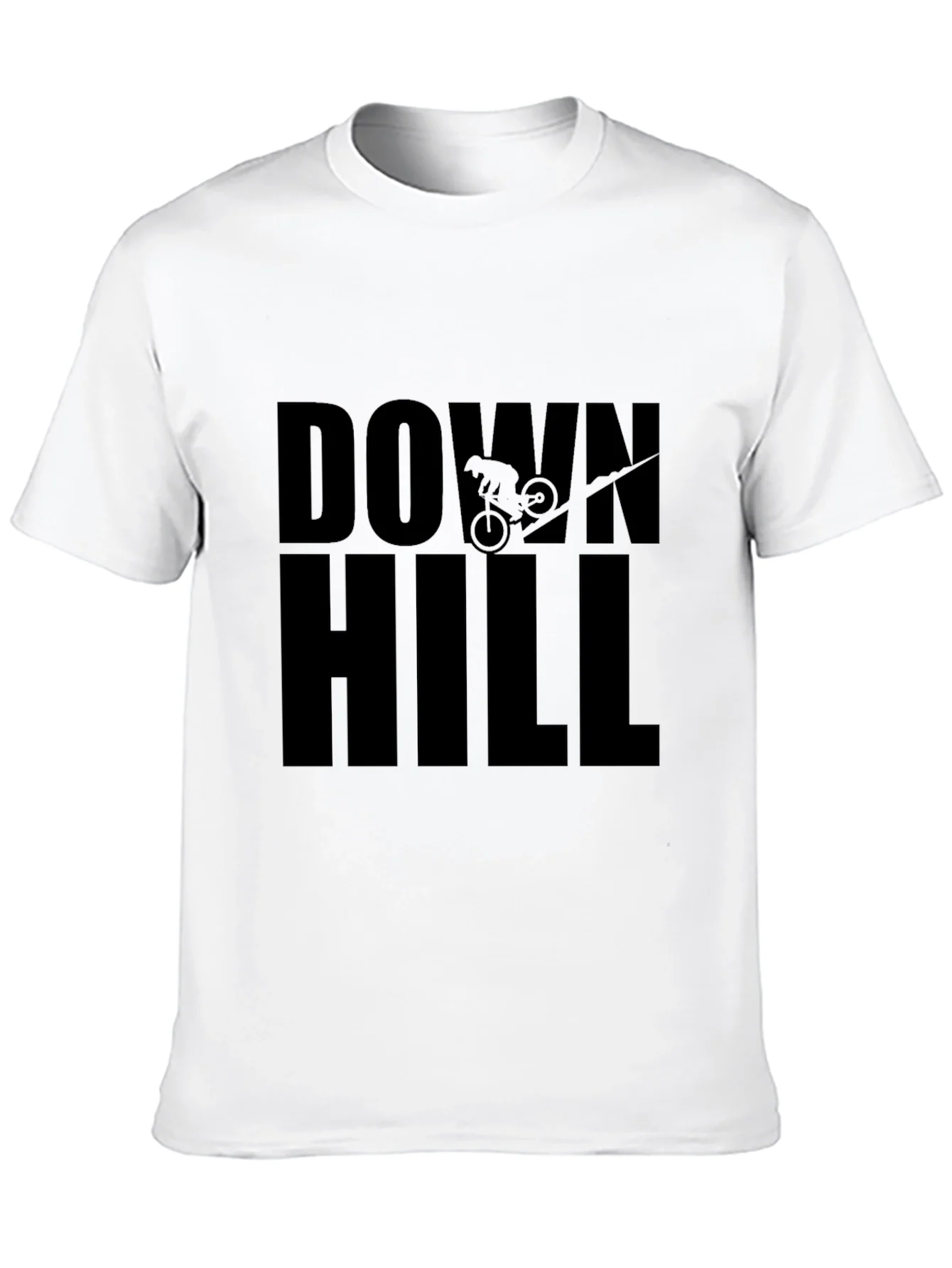 Downhill Mountain Biking Black T-Shirt