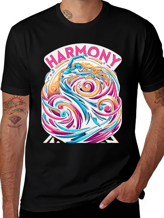Harmony Vortex Graphic T-Shirt - Black