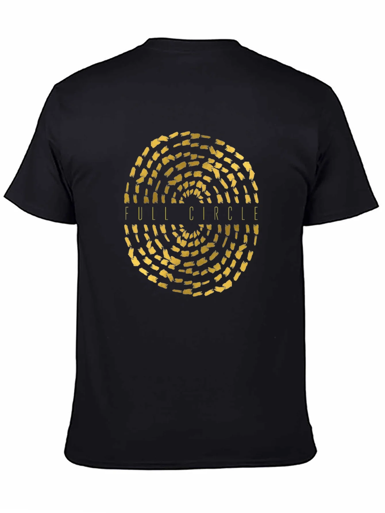 Full Circle Graphic Tee - Stylish Black Cotton T-Shirt