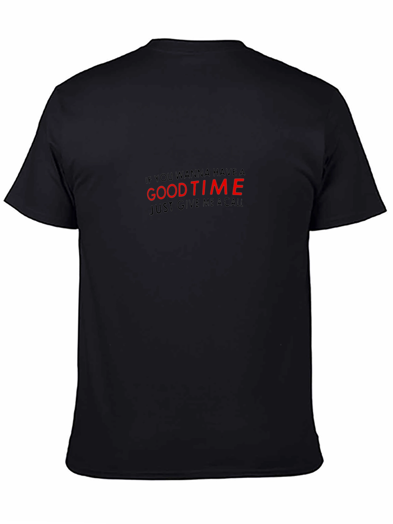 Good Time Call Graphic Black Tee