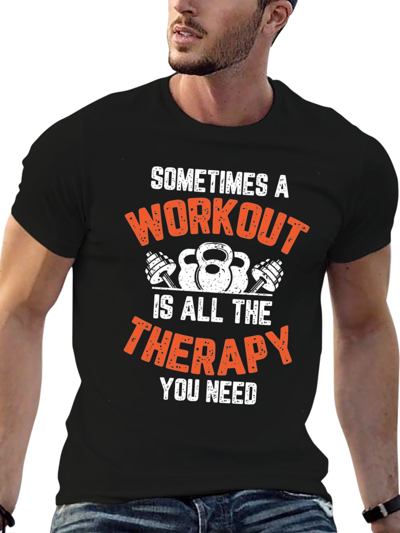 Workout Therapy T-Shirt - Gym Motivation Tee