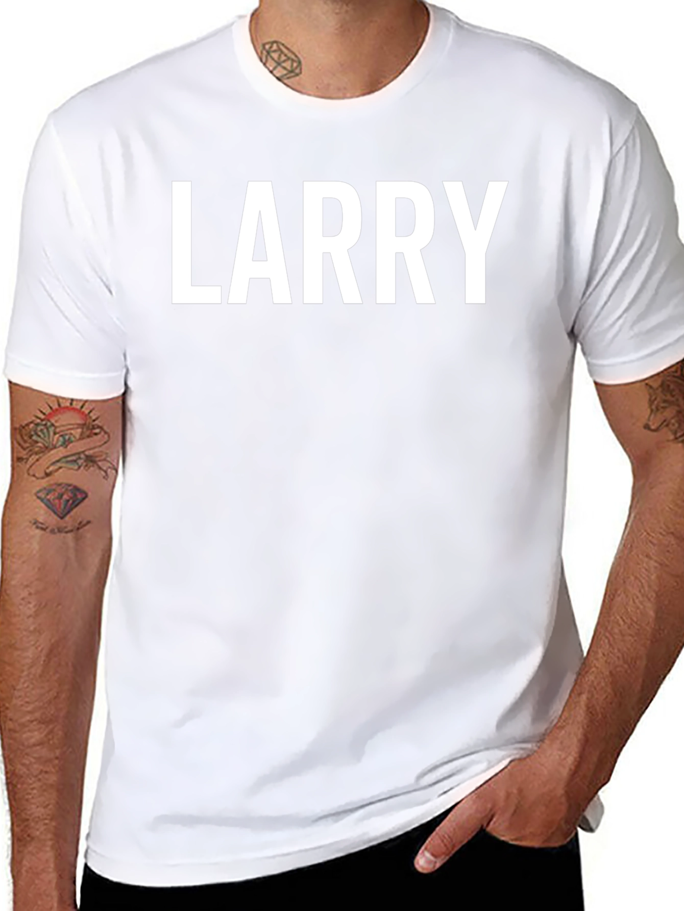 Larry Text Graphic Black T-Shirt