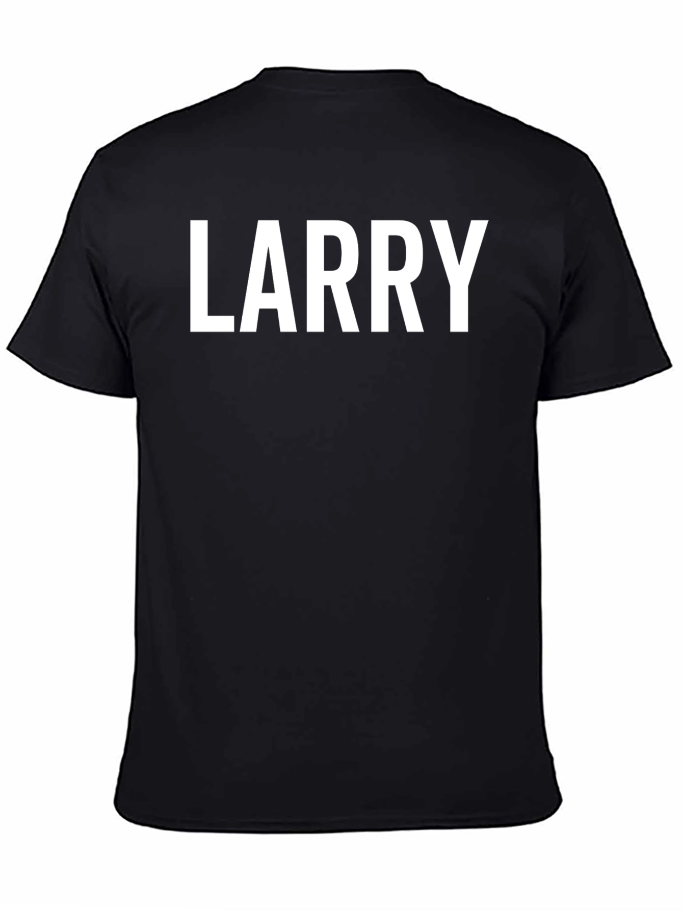 Larry Text Graphic Black T-Shirt