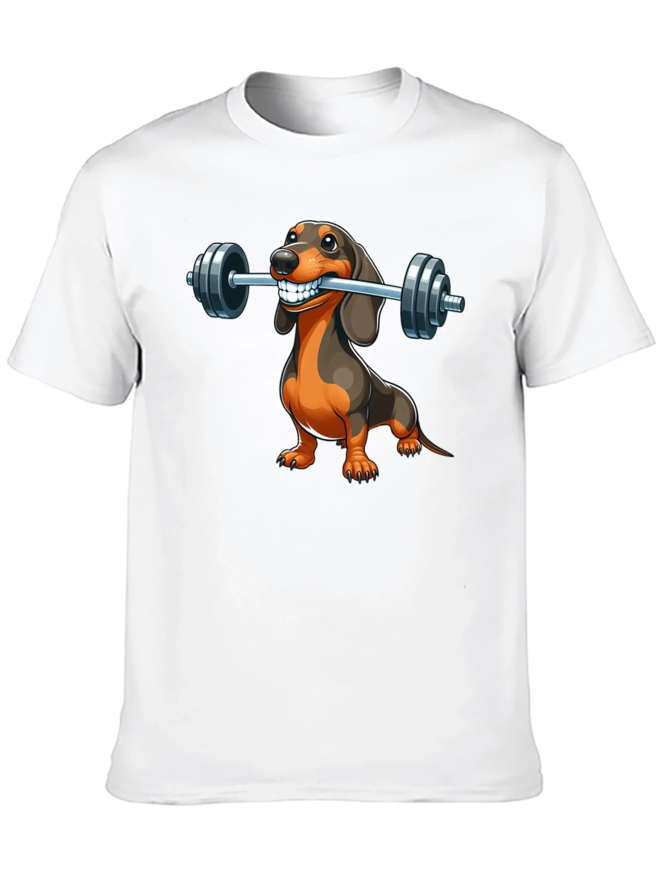 Dachshund Weightlifting T-Shirt - Funny Dog Gym Tee