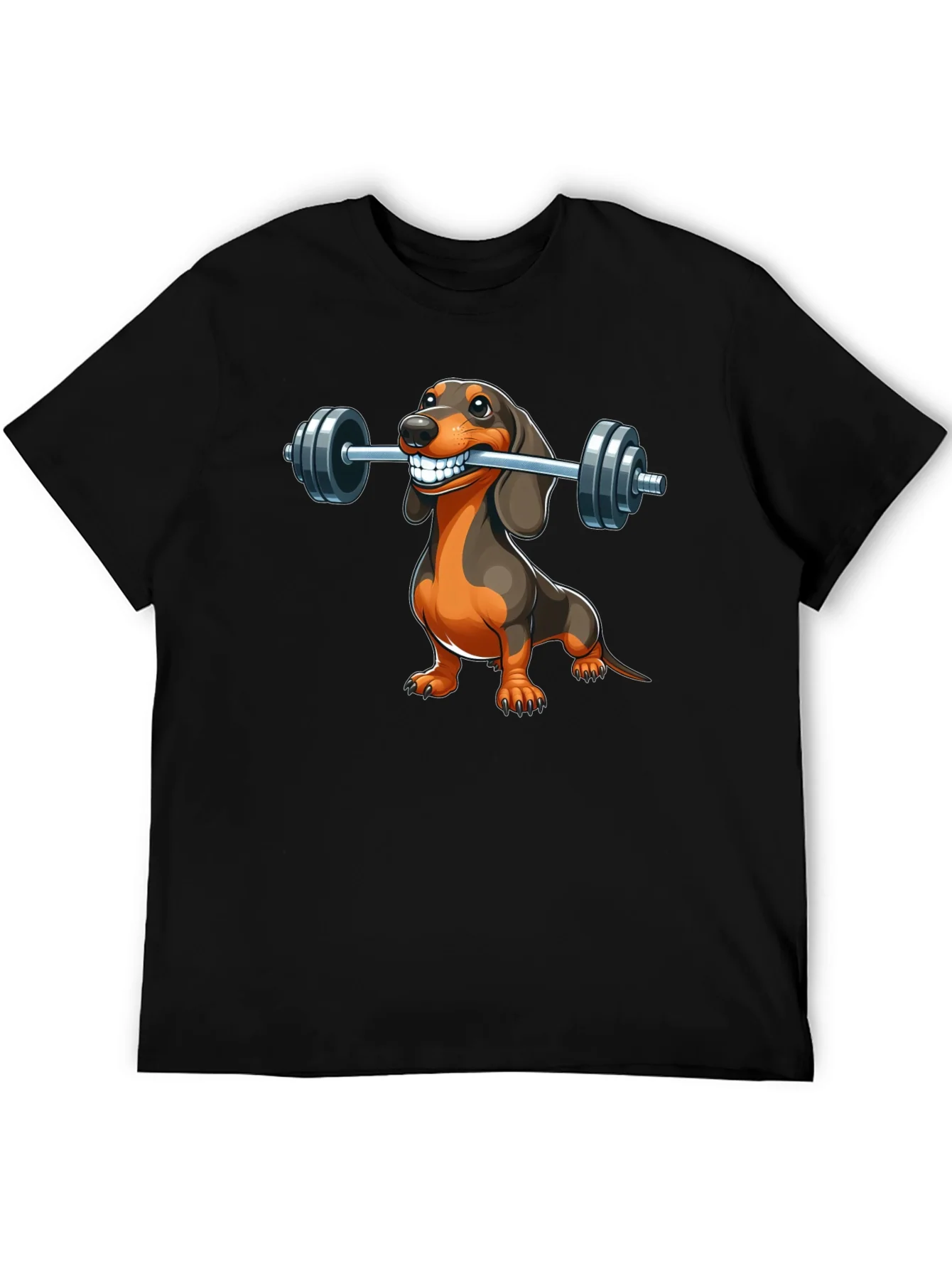 Dachshund Weightlifting T-Shirt - Funny Dog Gym Tee