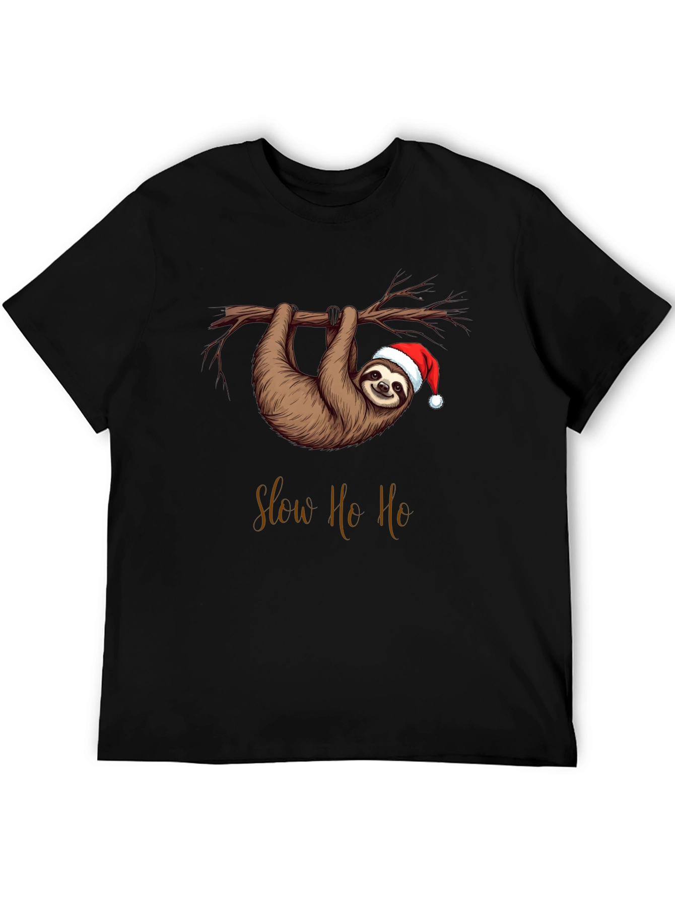 Slow Ho Ho Christmas Sloth T-Shirt