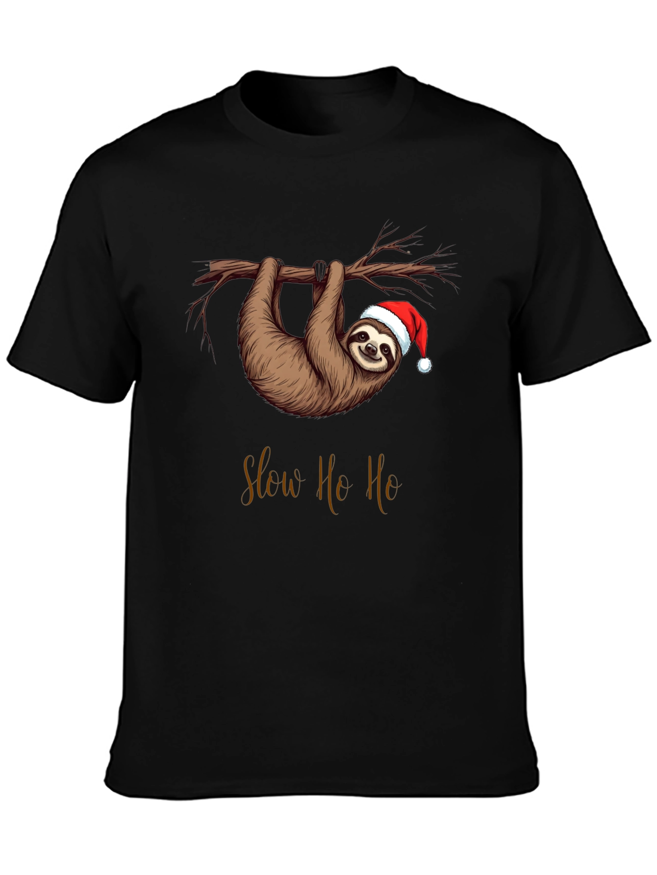 Slow Ho Ho Christmas Sloth T-Shirt
