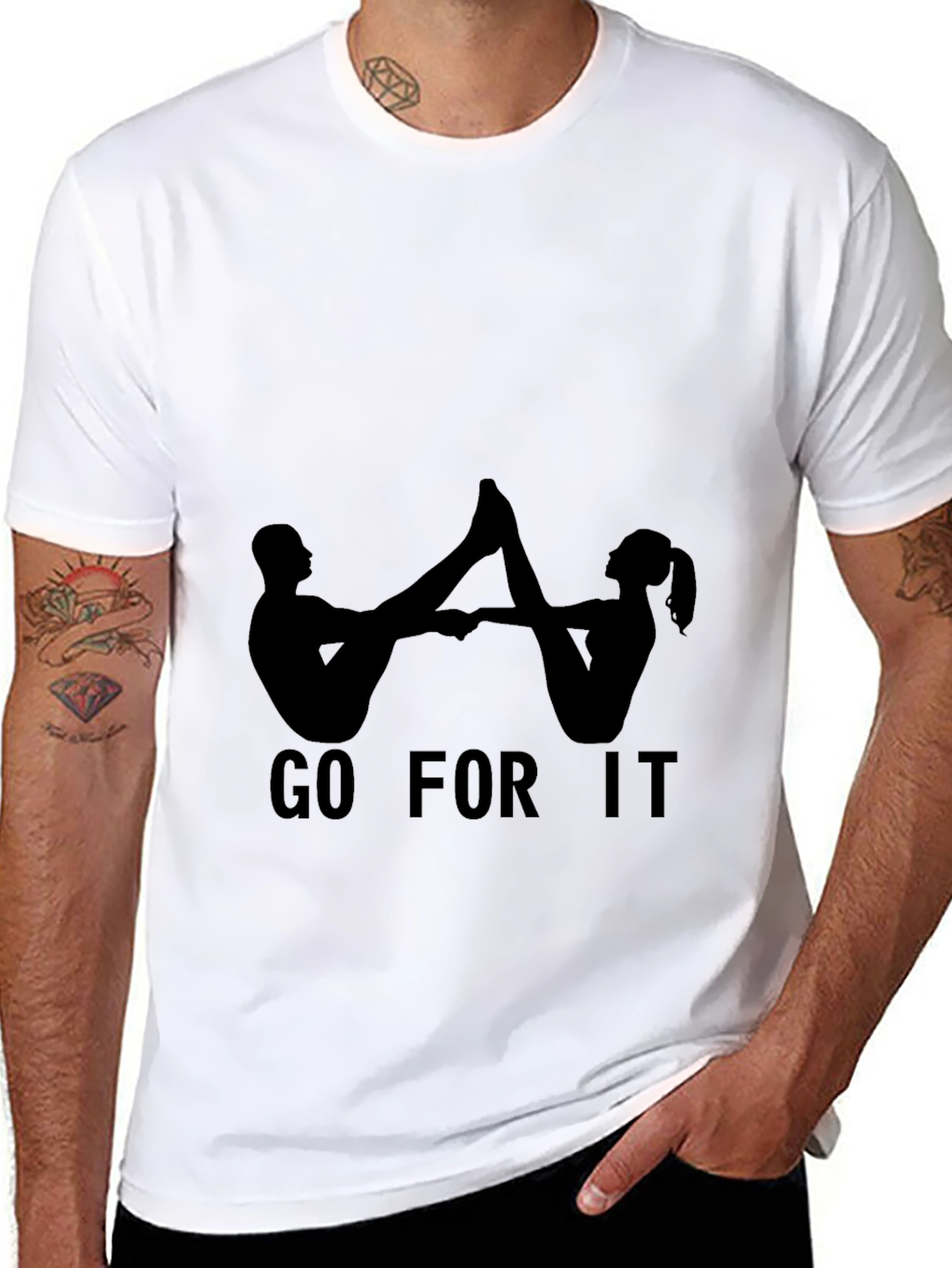 Go For It Black Graphic Tee